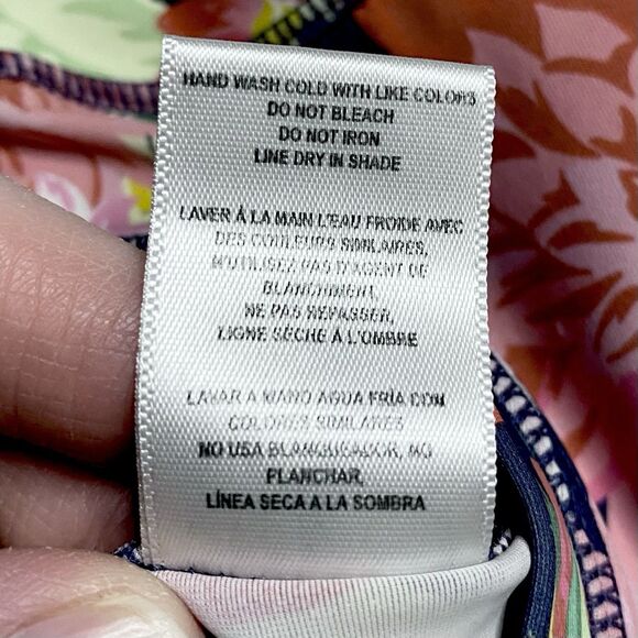 Ruffle Butts Tropical Floral Long Sleeve Peplum Rashguard Swim Shirt Size 2T - Picture 5 of 5